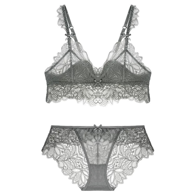 Pia Bralette 無鋼圈蕾絲內衣【薄荷灰】
