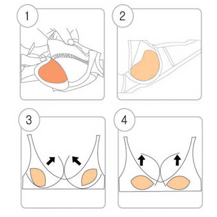 泳衣/內衣自黏胸墊 -半月形【可重複使用】