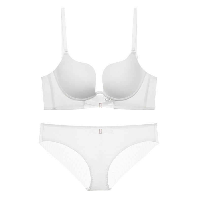 Beva Bra 前深U+大U露背無痕內衣【清新白】