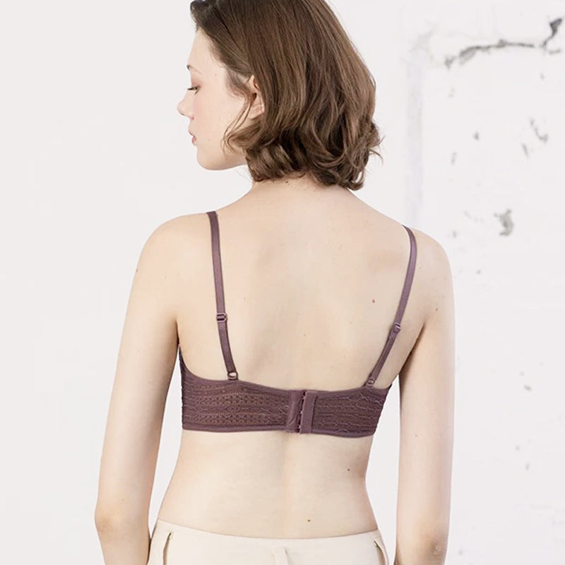 Cevana Silk Bralette 無鋼圈蠶絲內衣【深棕色】