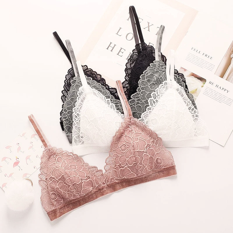 Bella Bralette 無鋼圈蠶絲內衣【清新白】