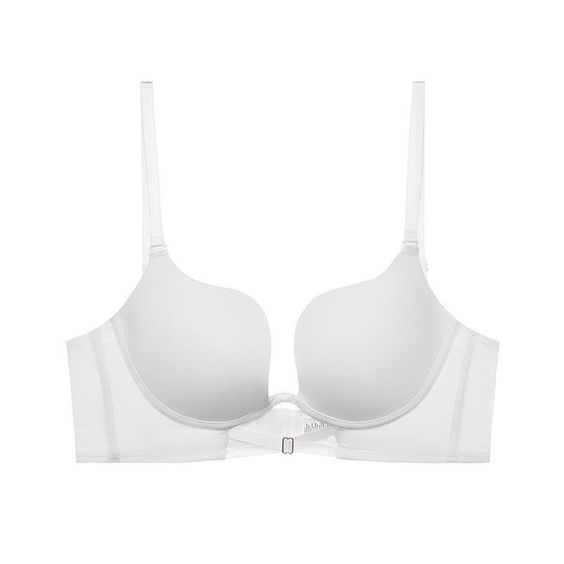 Beva Bra 前深U+大U露背無痕內衣【清新白】
