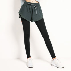 Zini Sport Pants 運動假兩件式短褲【墨綠】3色