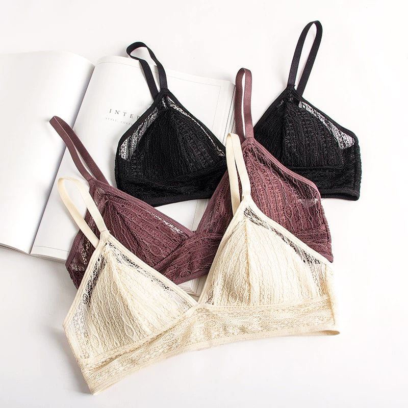 Cevana Silk Bralette 無鋼圈蠶絲內衣【米色】
