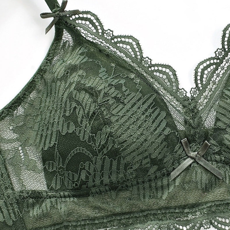 Vuna Bra 無鋼圈大露背成套內衣 【森林綠】3色