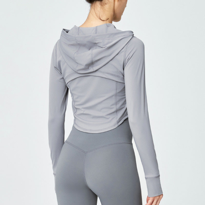 Quna 運動連帽外套【灰色】5色