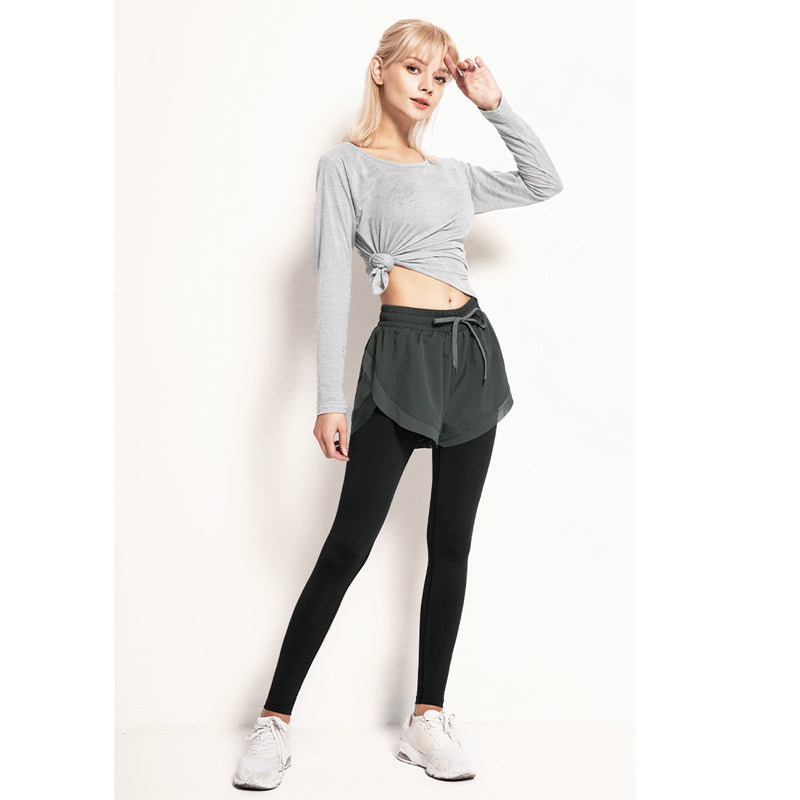 Zini Sport Pants 運動假兩件式短褲【墨綠】3色