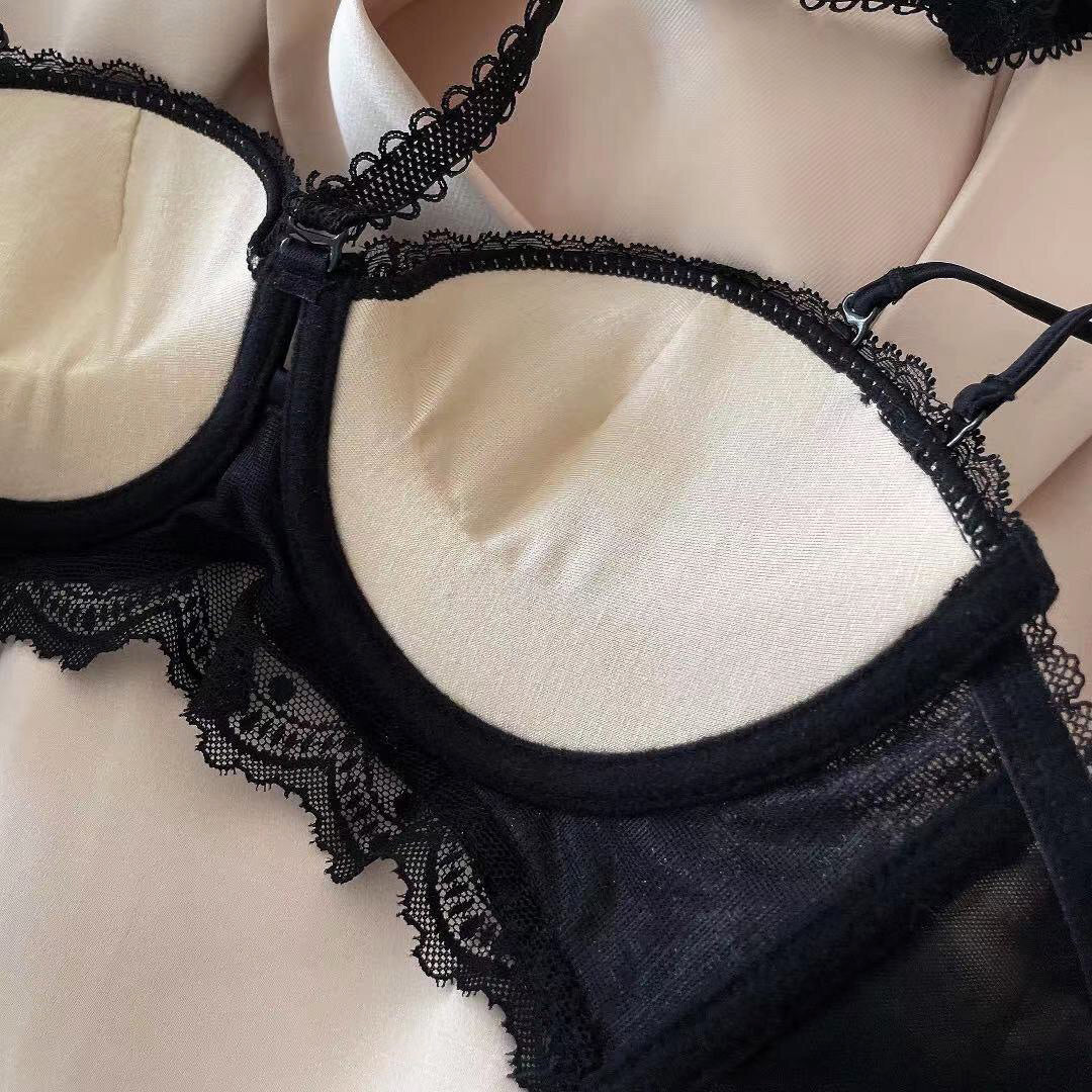 Hica Bra 集中無鋼圈成套內衣【深邃黑】