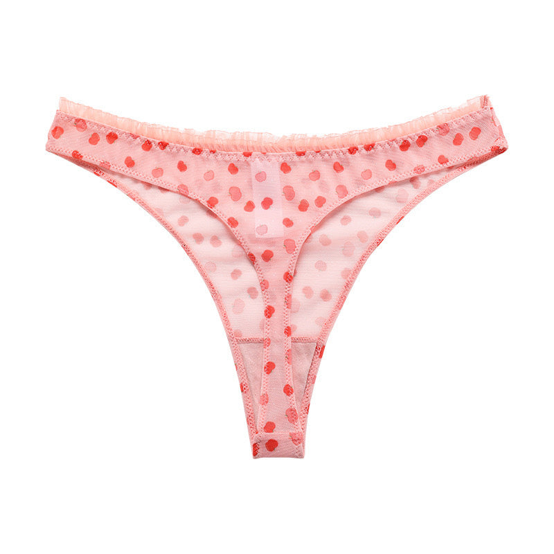 Qiqi 水果薄紗丁字褲【3色】