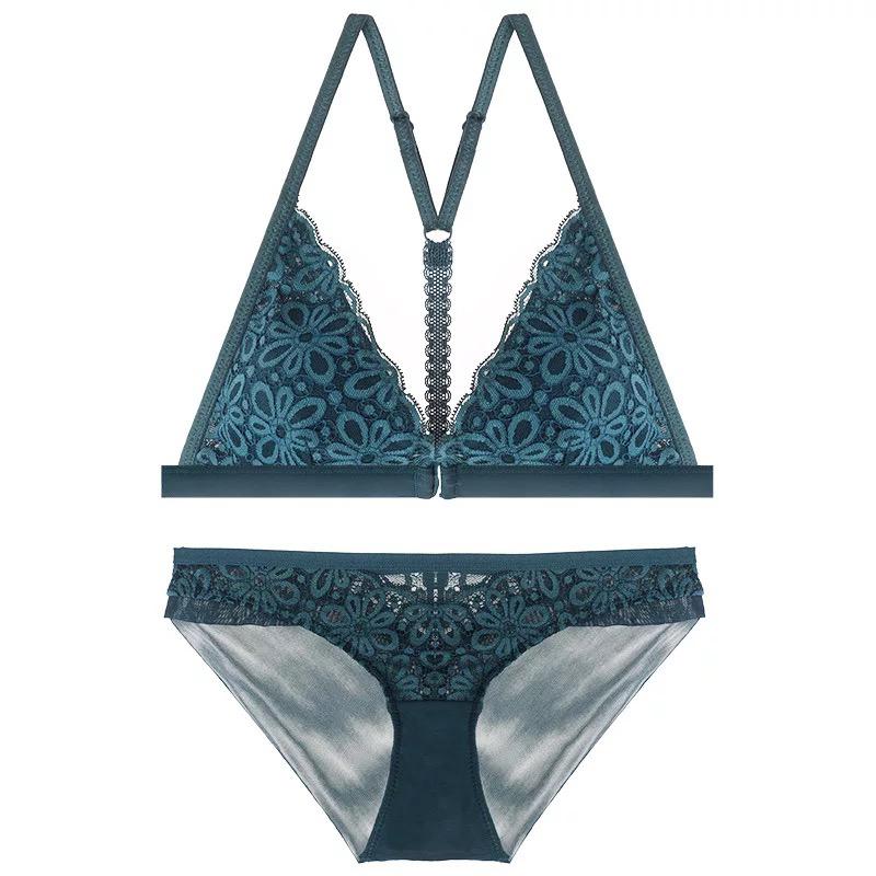 Clara Bralette 無鋼圈美背成套內衣【森林綠】