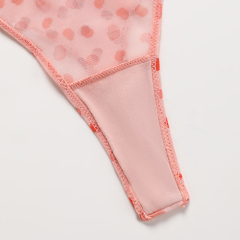 Qiqi 水果薄紗丁字褲【3色】