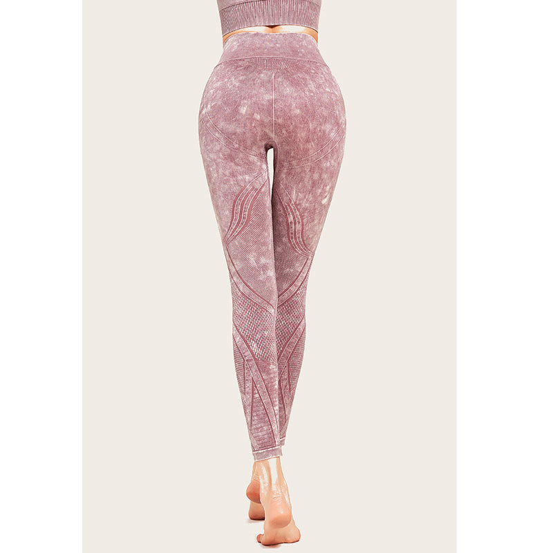 Wobo Sport Pants 無縫印花運動九分褲【粉色】M