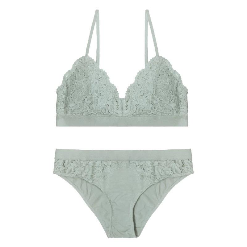 Pesca Bralette 無鋼圈蕾絲成套內衣【薄荷綠】