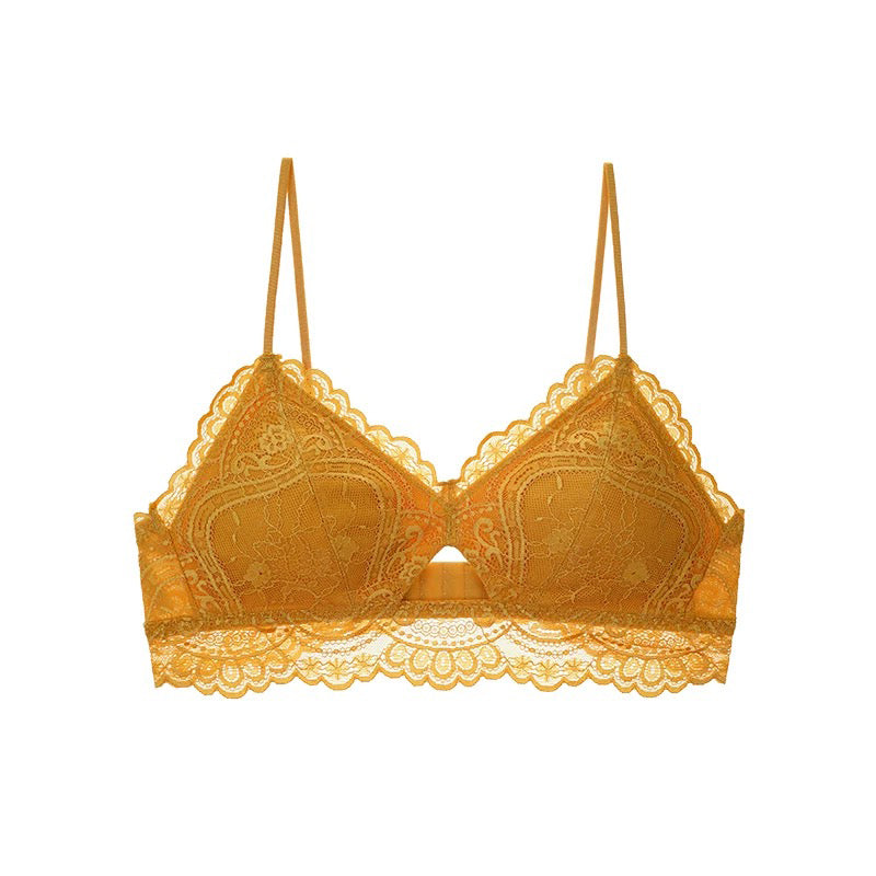 Roa Bralette 無鋼圈蕾絲內衣【淺薑黃】