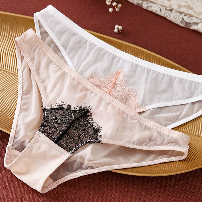 Erona Bralette 無鋼圈蕾絲成套內衣【清新白】