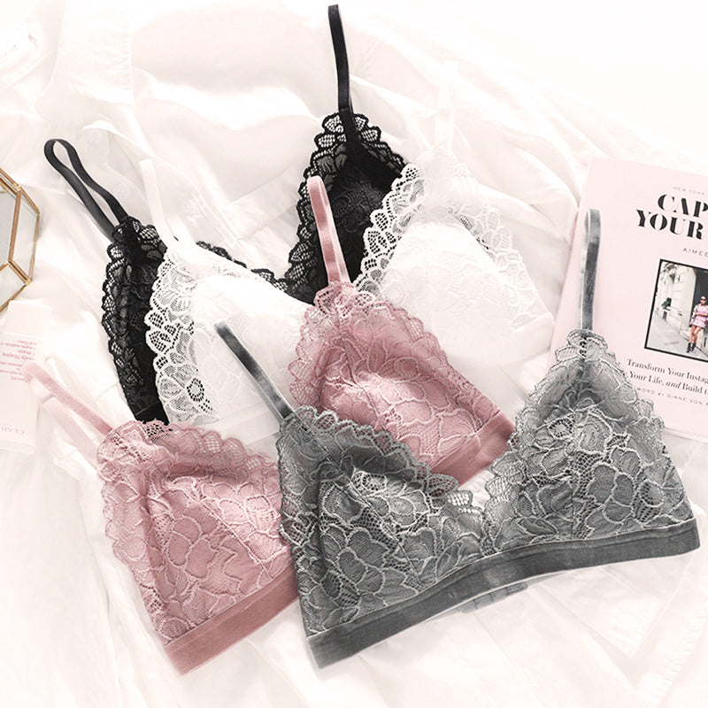 Bella Bralette 無鋼圈蠶絲內衣【清新白】