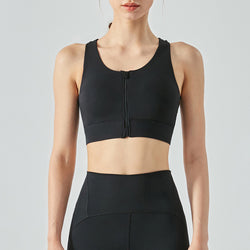 Dana Sport Bra 拉鍊式運動內衣【黑色】4色