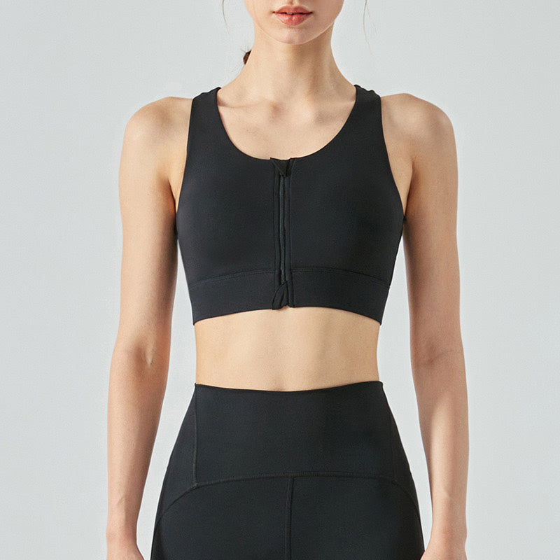 Dana Sport Bra 拉鍊式運動內衣【黑色】4色