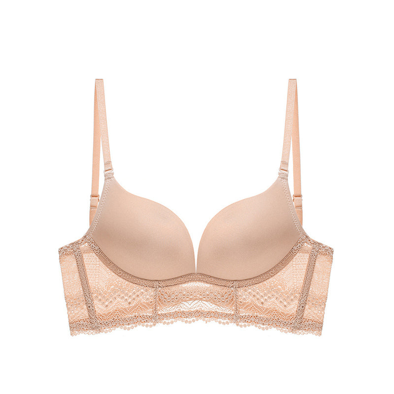 Bifa Bra 無鋼圈大U露背蕾絲內衣【膚色】