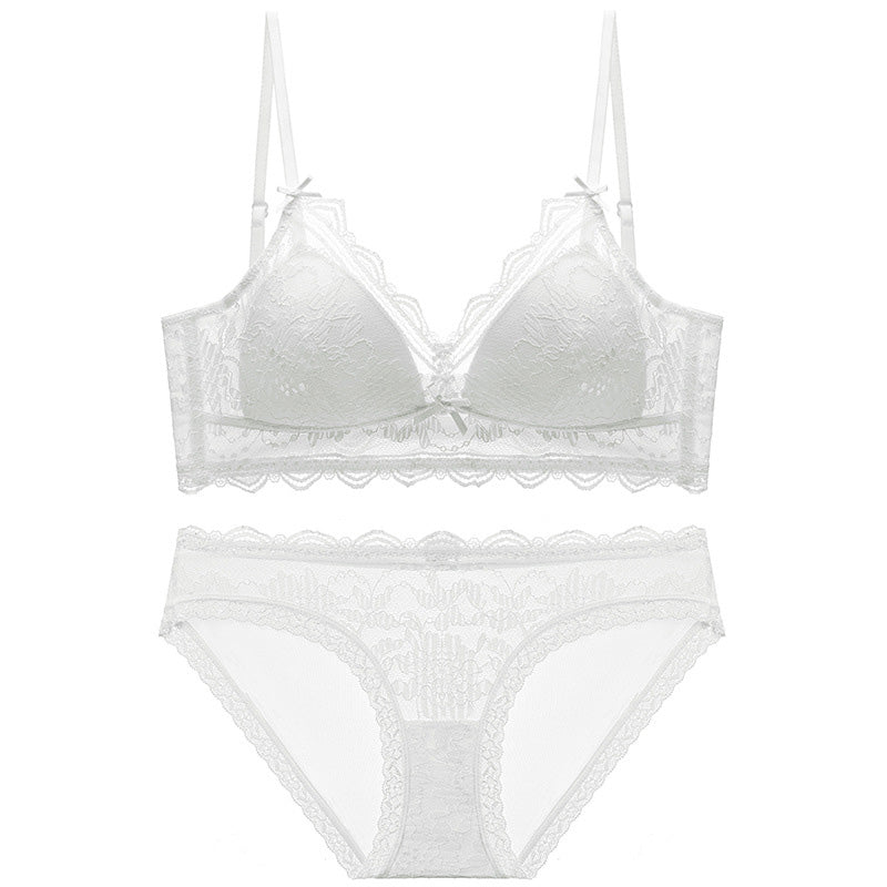 Vuna Bra 無鋼圈大露背成套內衣【清新白】