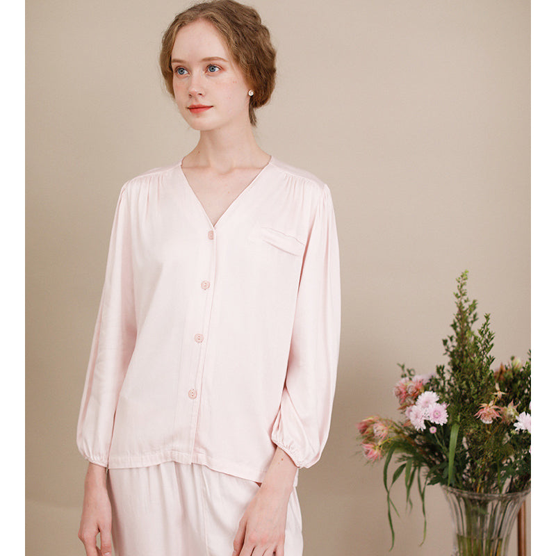 Vovo 家居成套睡衣【粉色】