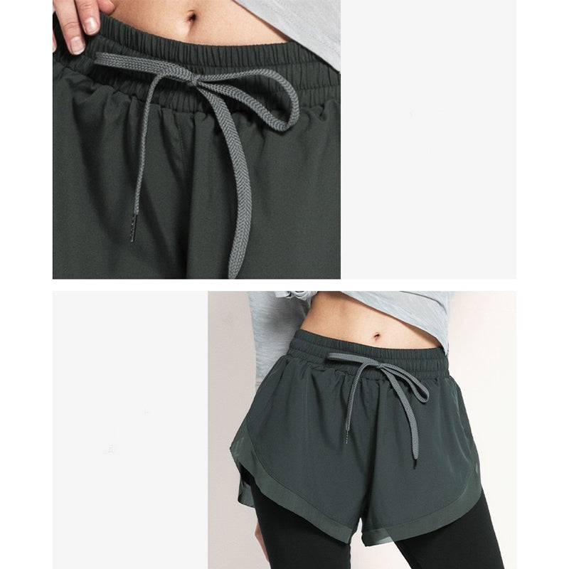 Zini Sport Pants 運動假兩件式短褲【墨綠】3色