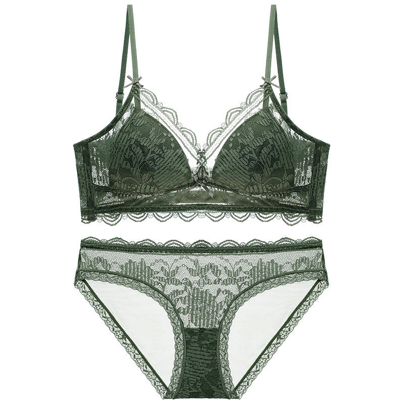 Vuna Bra 無鋼圈大露背成套內衣 【森林綠】3色