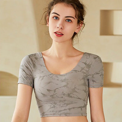 Sina Sport Top 短袖運動上衣【灰綠】