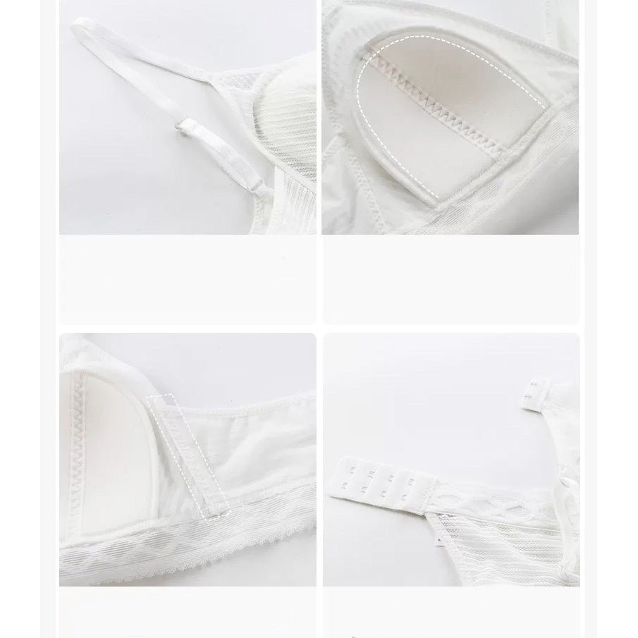 Sasa Bra 大U露背三角杯內衣【清新白】