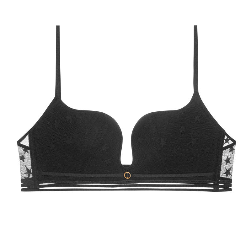 Rala Bra 無鋼圈前深U+大U露背內衣【深邃黑】