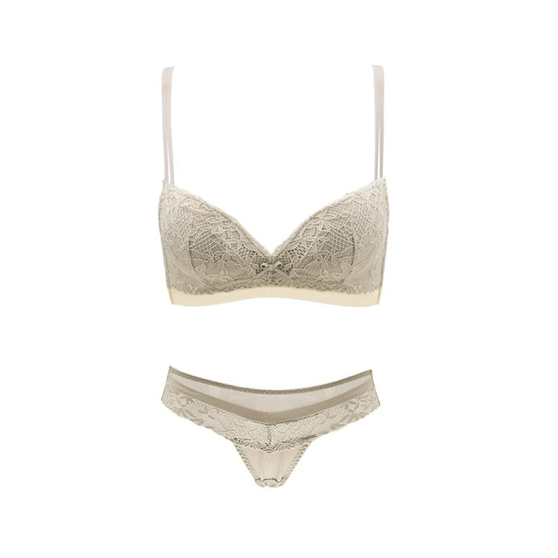 Tonia Bra 無鋼圈蕾絲內衣【淺灰綠】