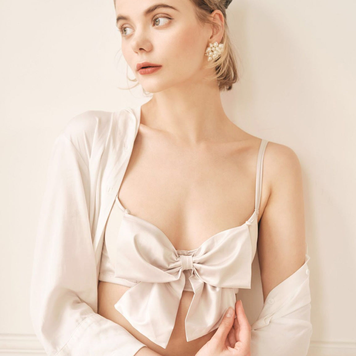 Wira Bra 可拆蝴蝶結成套內衣【香檳色】