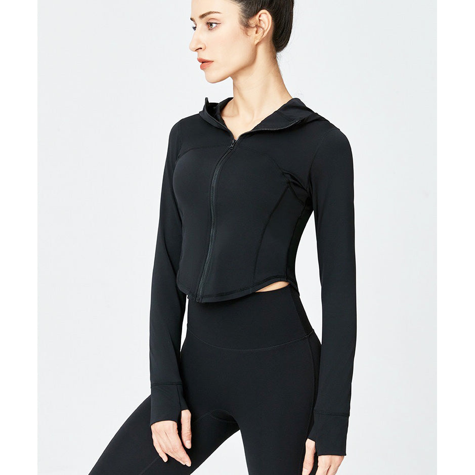 Quna 運動連帽外套【黑色】5色