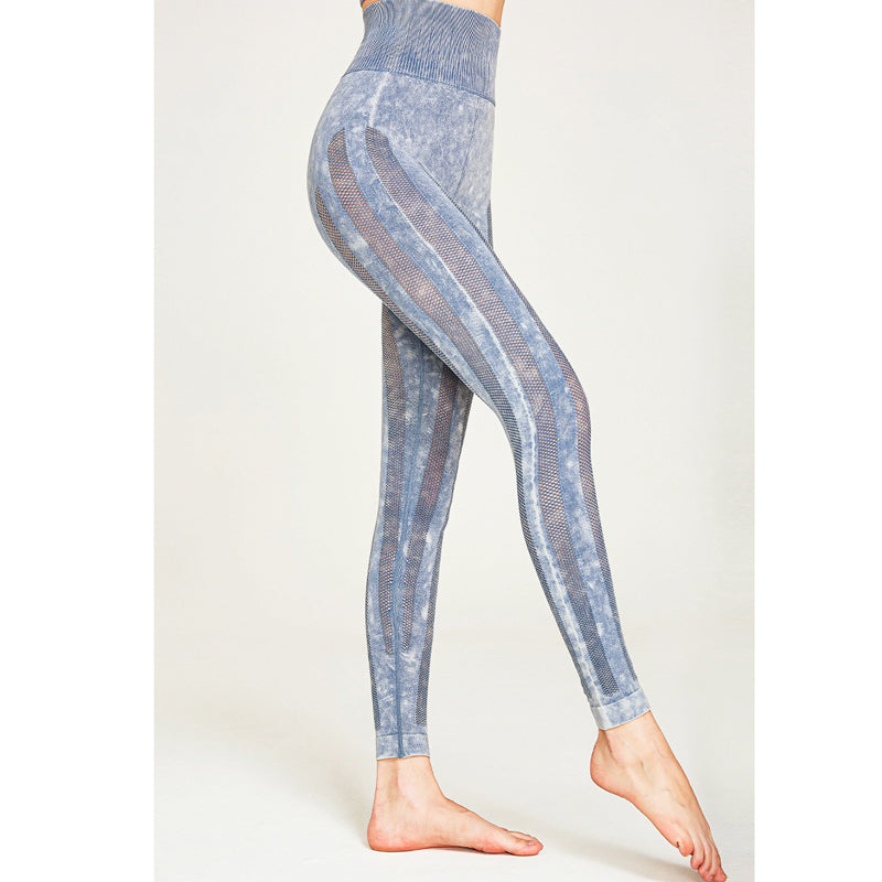 Wiva Sport Pants 無縫條紋運動九分褲【藍色】