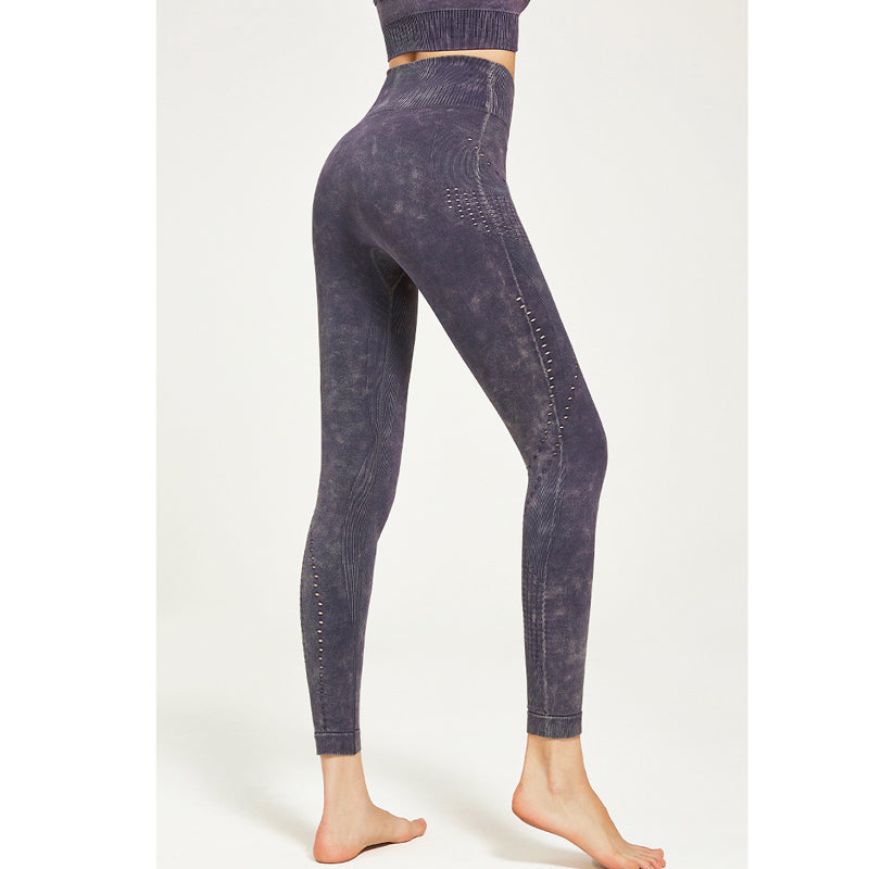 Weia Sport Pants 無縫洞洞運動九分褲【紫色】L