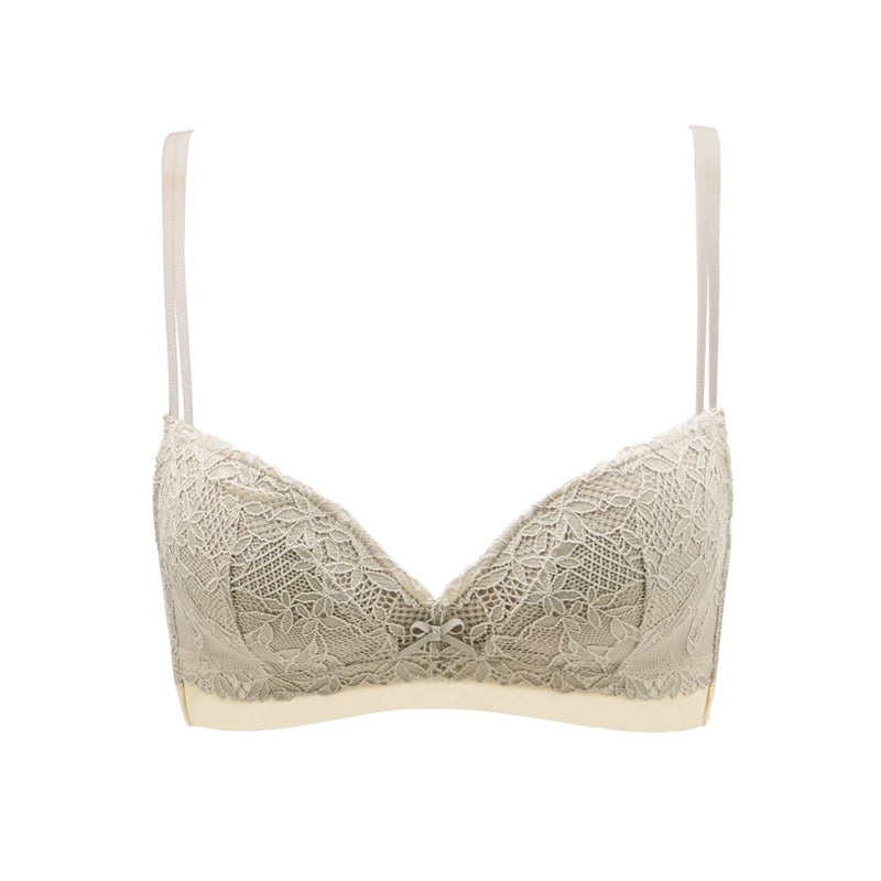 Tonia Bra 無鋼圈蕾絲內衣【淺灰綠】