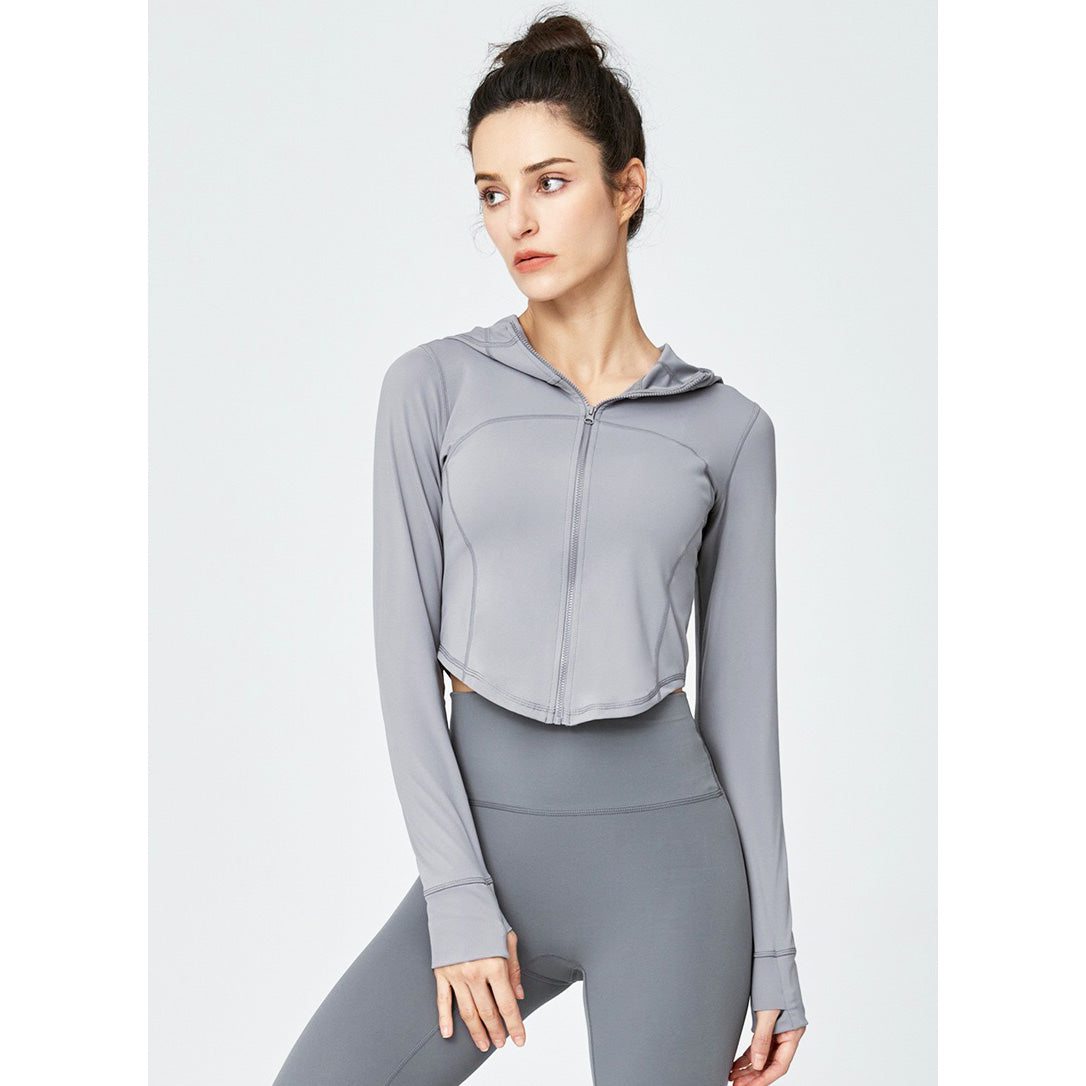 Quna 運動連帽外套【灰色】5色