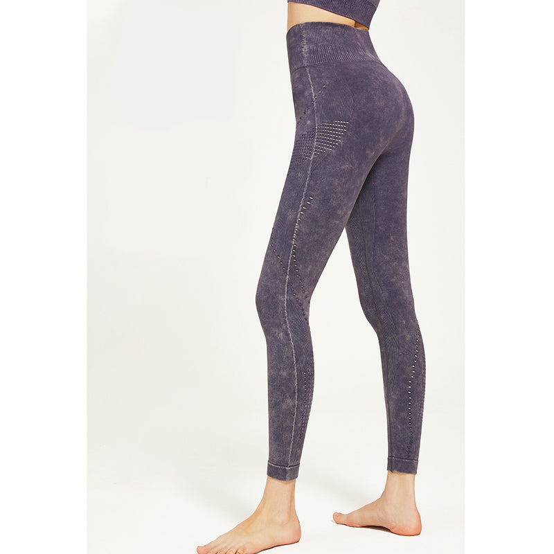 Weia Sport Pants 無縫洞洞運動九分褲【紫色】L