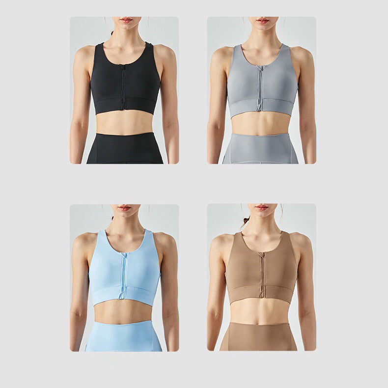 Dana Sport Bra 拉鍊式運動內衣【可可】4色