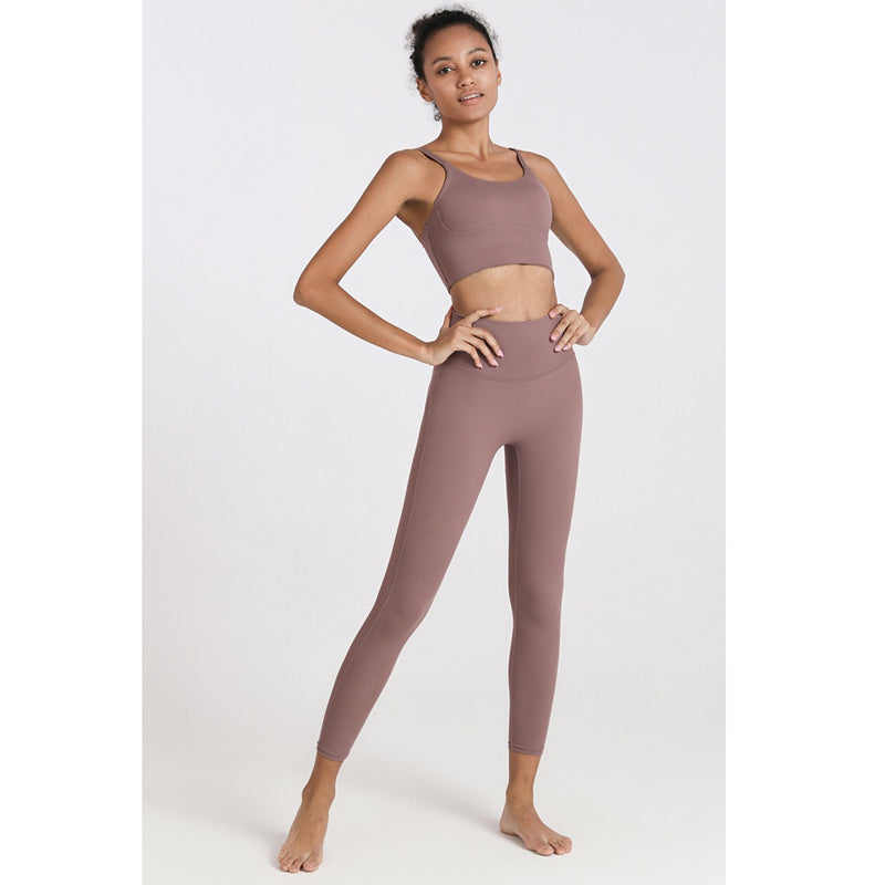Wena Sport Pants 運動九分褲/腰後口袋【藕色】