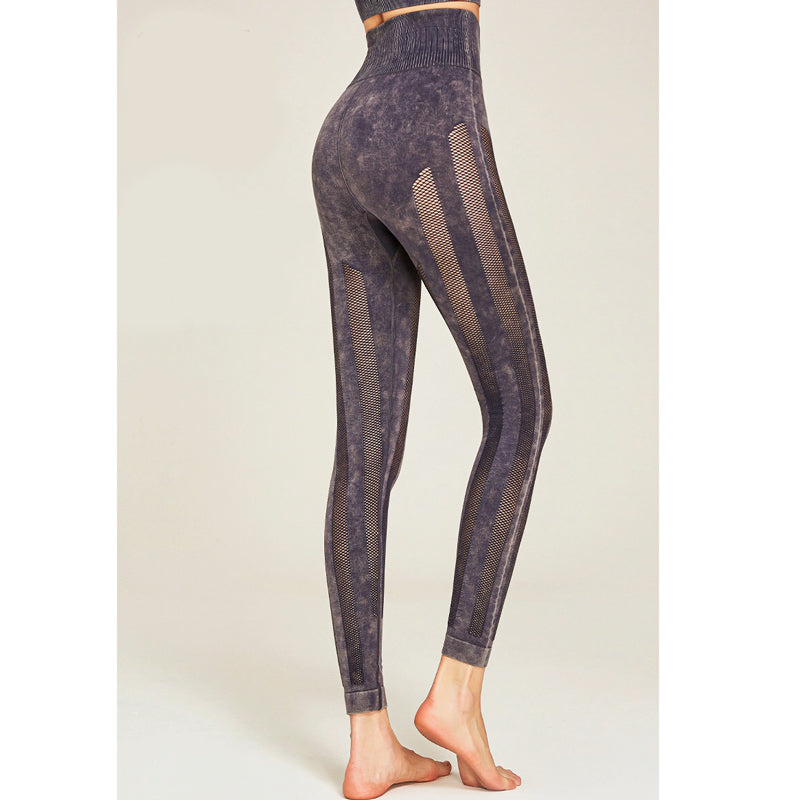 Wiva Sport Pants 無縫條紋運動九分褲【紫色】