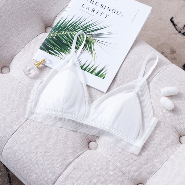 Cocia Bralette 無鋼圈無痕蠶絲內衣【清新白】