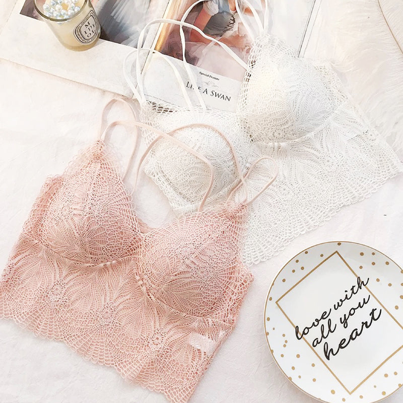 Mera 無鋼圈蠶絲Bra Top【清新白】