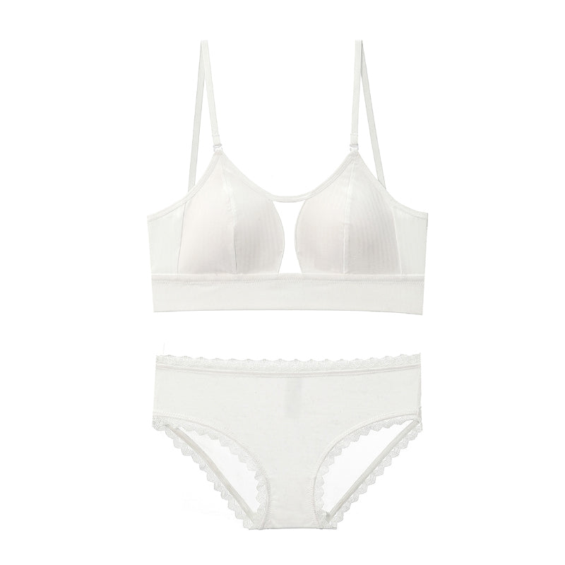 Eina Bra 無鋼圈大U露背蕾絲內衣【清新白】