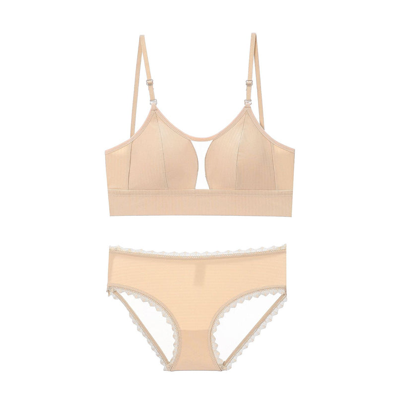 Eina Bra 無鋼圈大U露背蕾絲內衣【膚色】