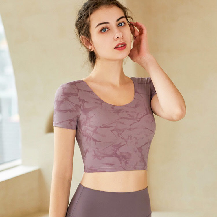 Sina Sport Top 短袖運動上衣【粉紫】