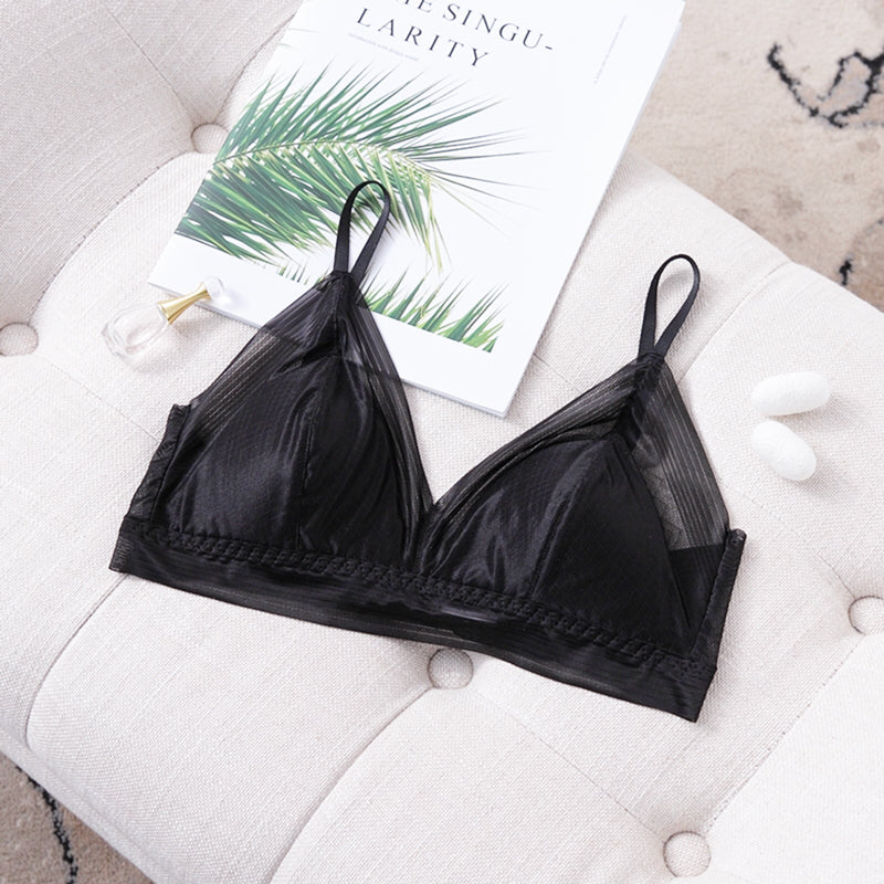Cocia Bralette 無鋼圈無痕蠶絲內衣【深邃黑】