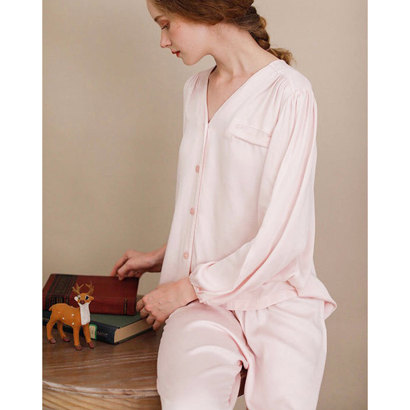 Vovo 家居成套睡衣【粉色】