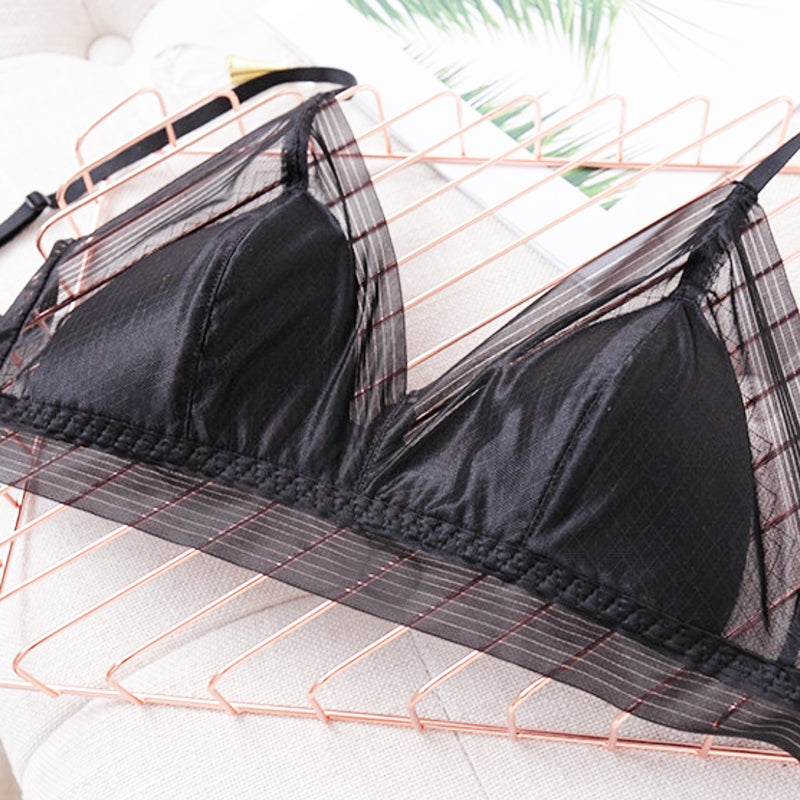 Cocia Bralette 無鋼圈無痕蠶絲內衣【深邃黑】