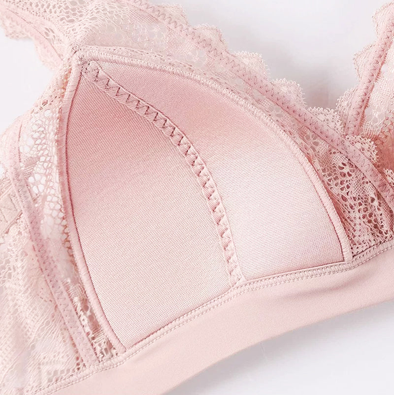 Nuna Bralette 無鋼圈蠶絲內衣【櫻花粉】